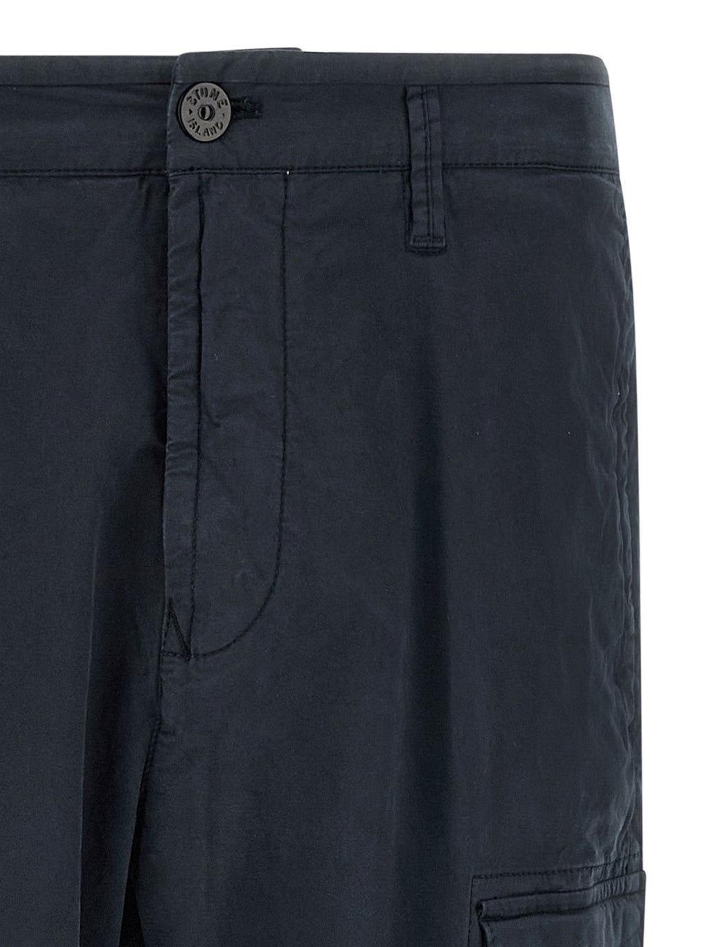 Stone Island Blue Cotton Cargo Pants
