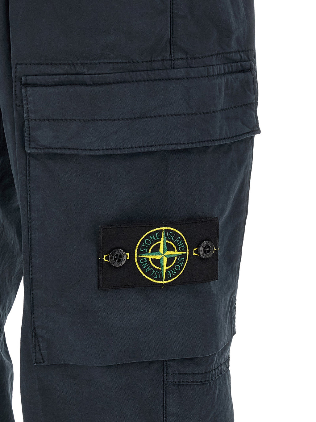 Stone Island Blue Cotton Cargo Pants