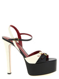 Valentino Garavani Bicolor Calfskin Stiletto Heel Sandals