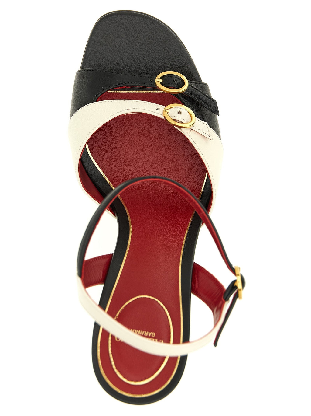 Valentino Garavani Bicolor Calfskin Stiletto Heel Sandals