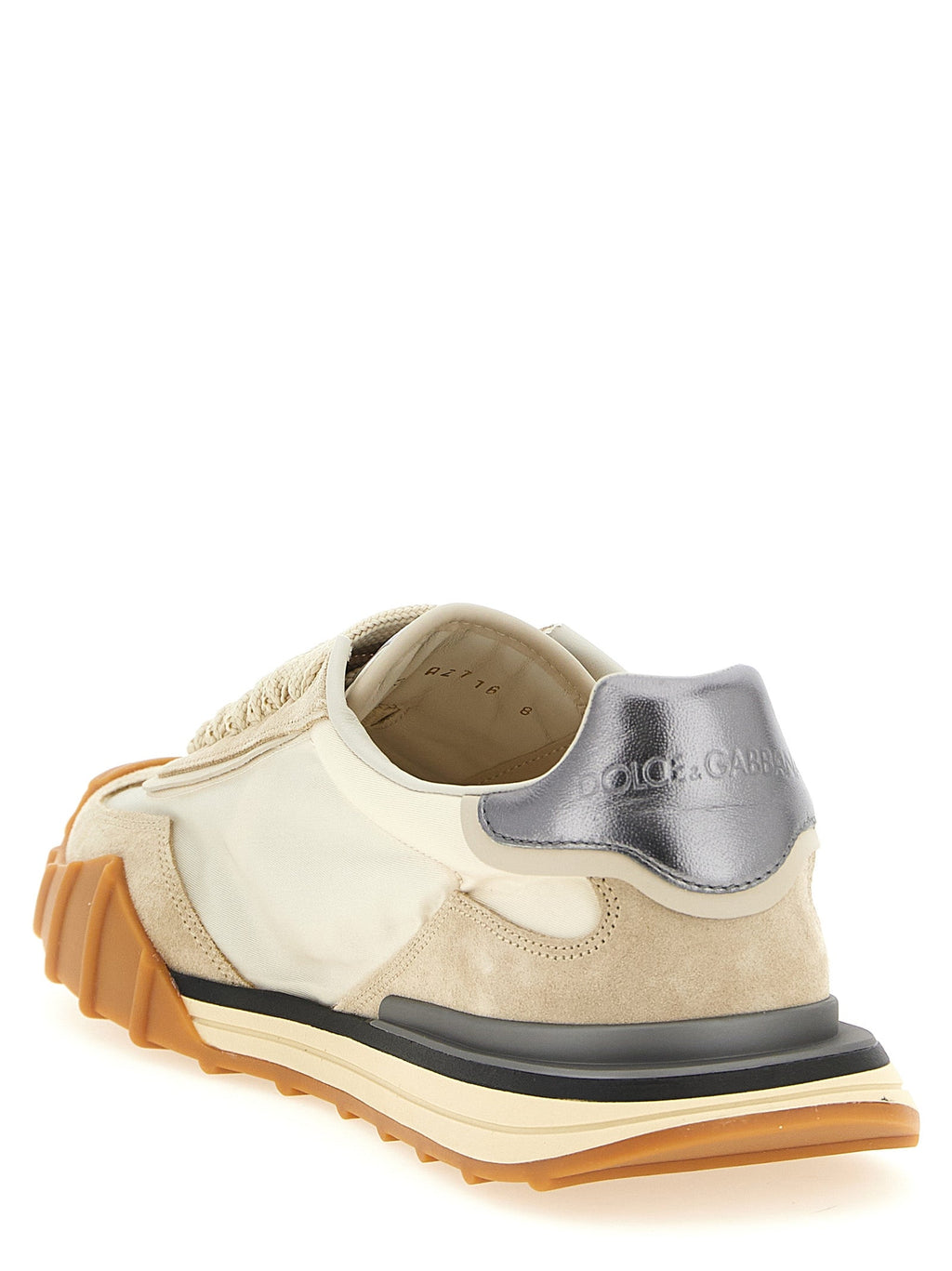 Dolce & Gabbana Silver Calfskin Athletic Sneakers