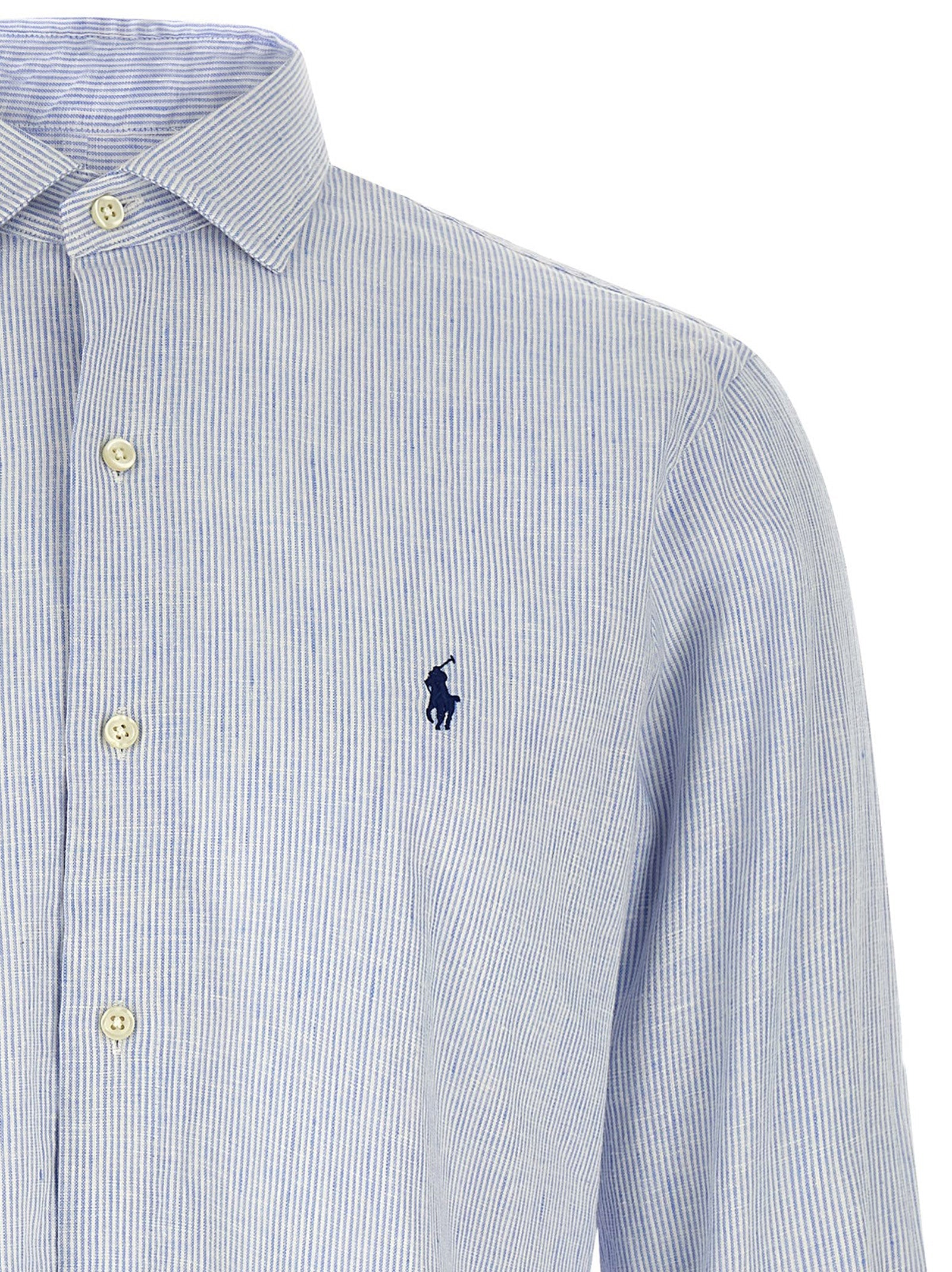 Polo Ralph Lauren Blue Linen Blouse