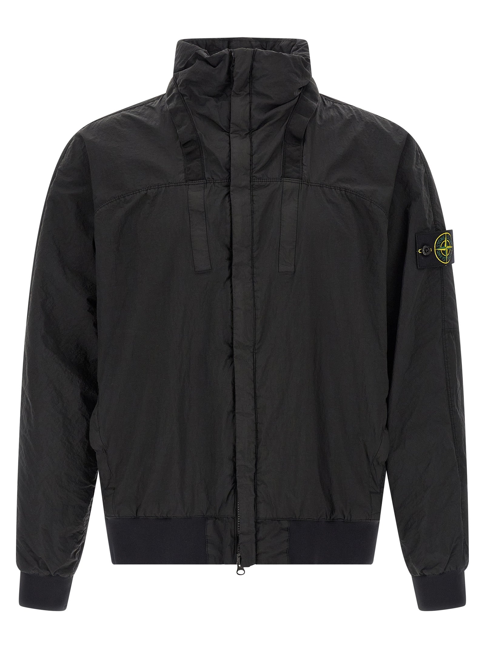 Stone Island Black Polyamide Bomber Stone Island