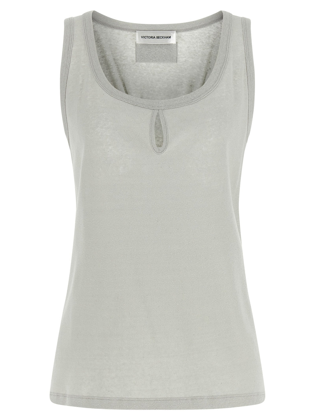 Victoria Beckham Gray Cotton Tank Tops