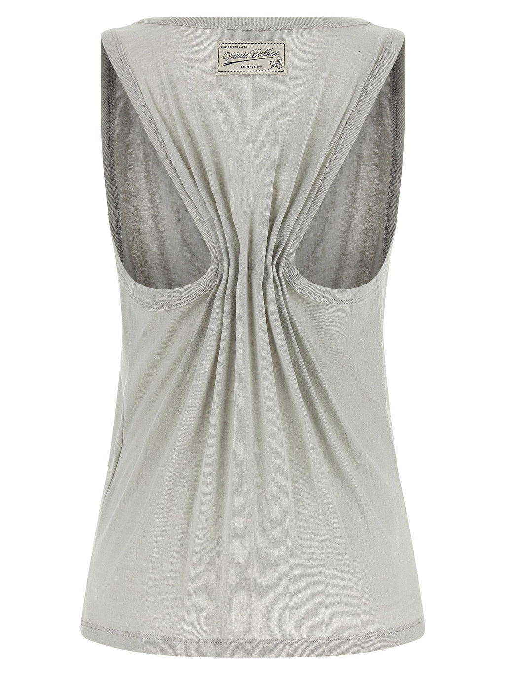 Victoria Beckham Gray Cotton Tank Tops