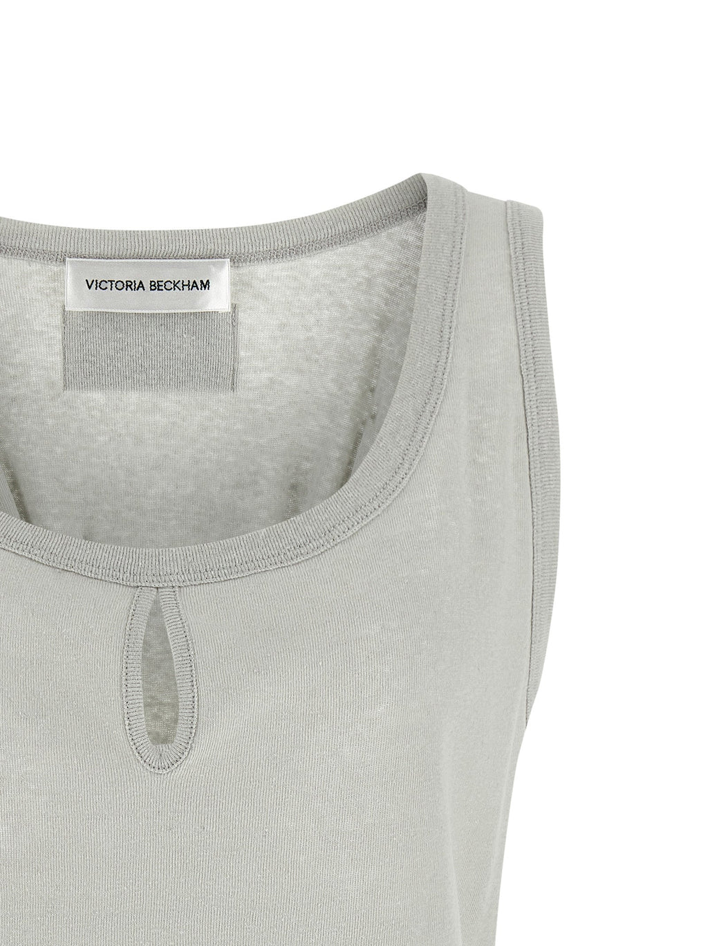 Victoria Beckham Gray Cotton Tank Tops