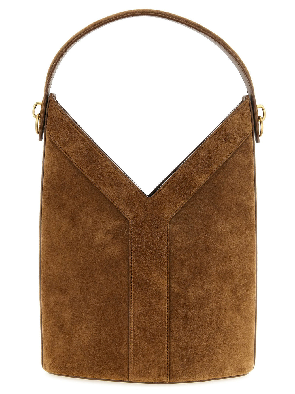 Saint Laurent Brown Calfskin Shoulder Bag