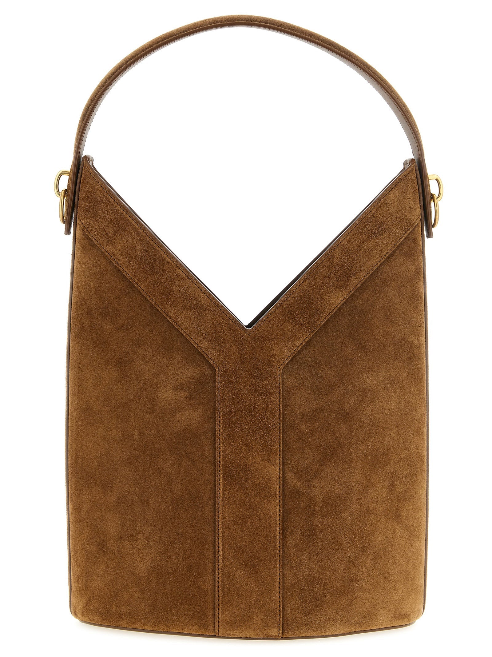 Saint Laurent Brown Calfskin Shoulder Bag