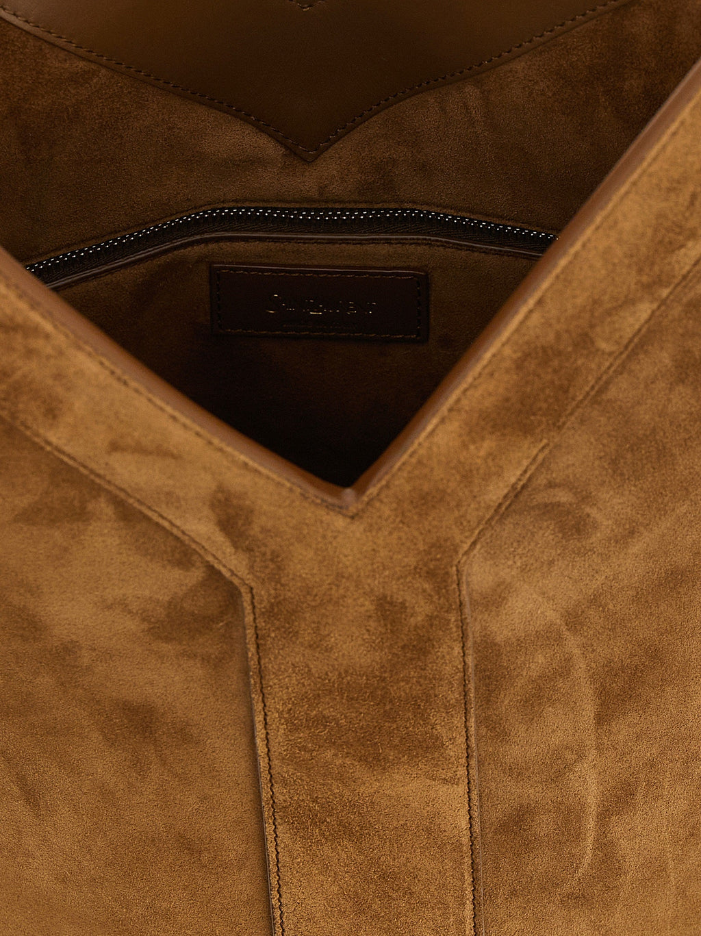 Saint Laurent Brown Calfskin Shoulder Bag