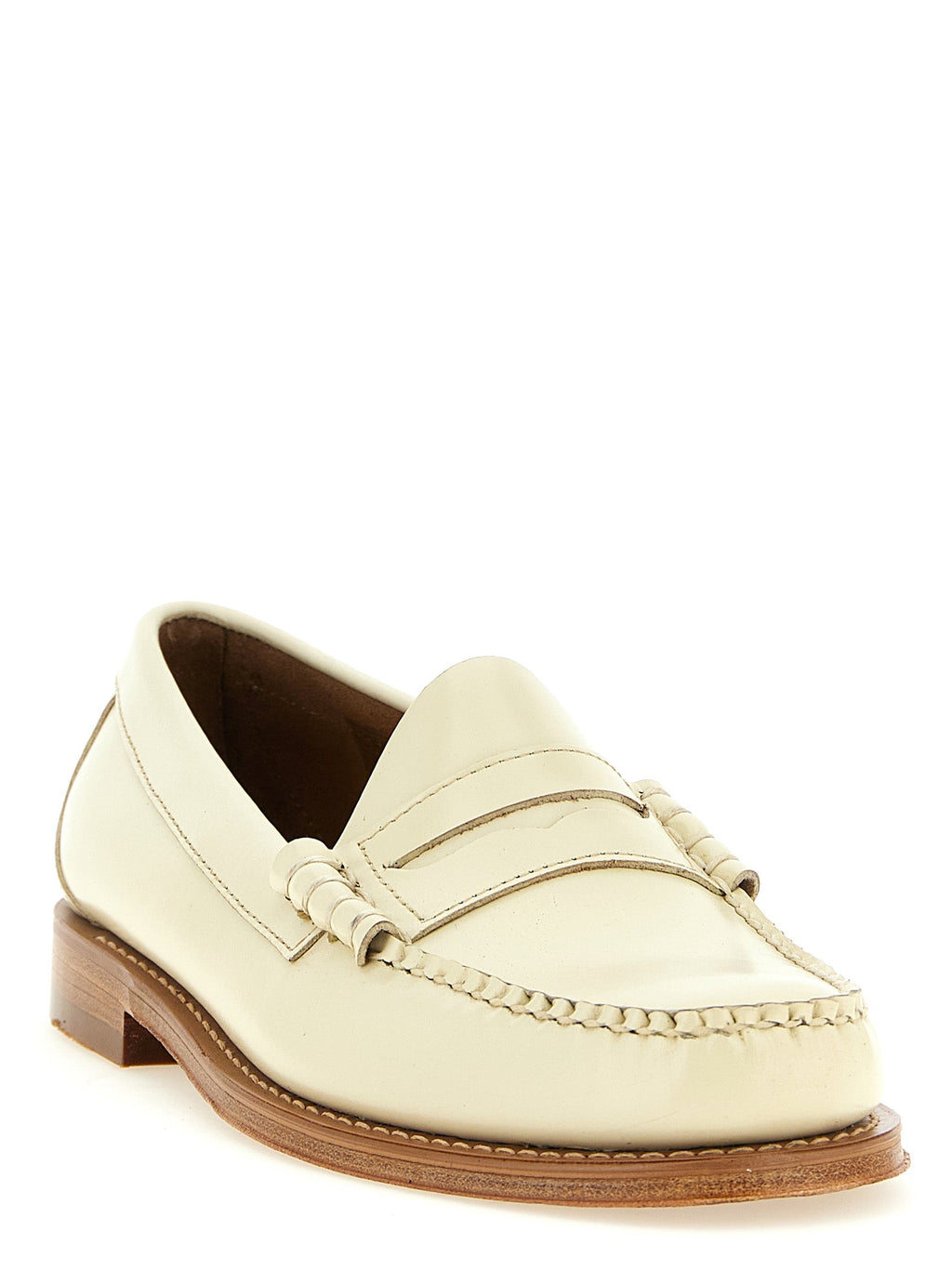 G.H. BASS Beige Cowhide Slip-On Loafers G.H. BASS