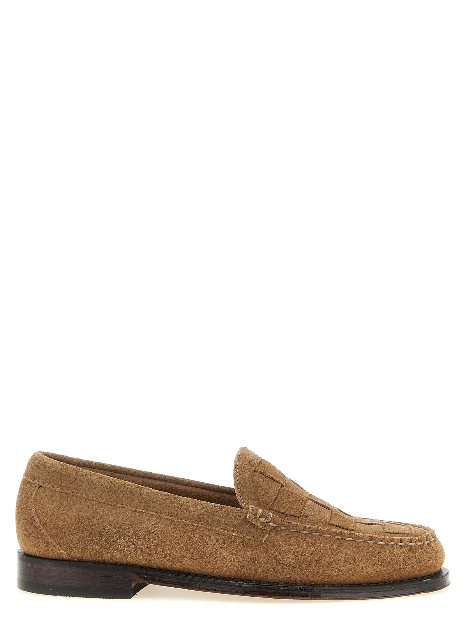 G.H. BASS Beige Cowhide Slip-On Loafers