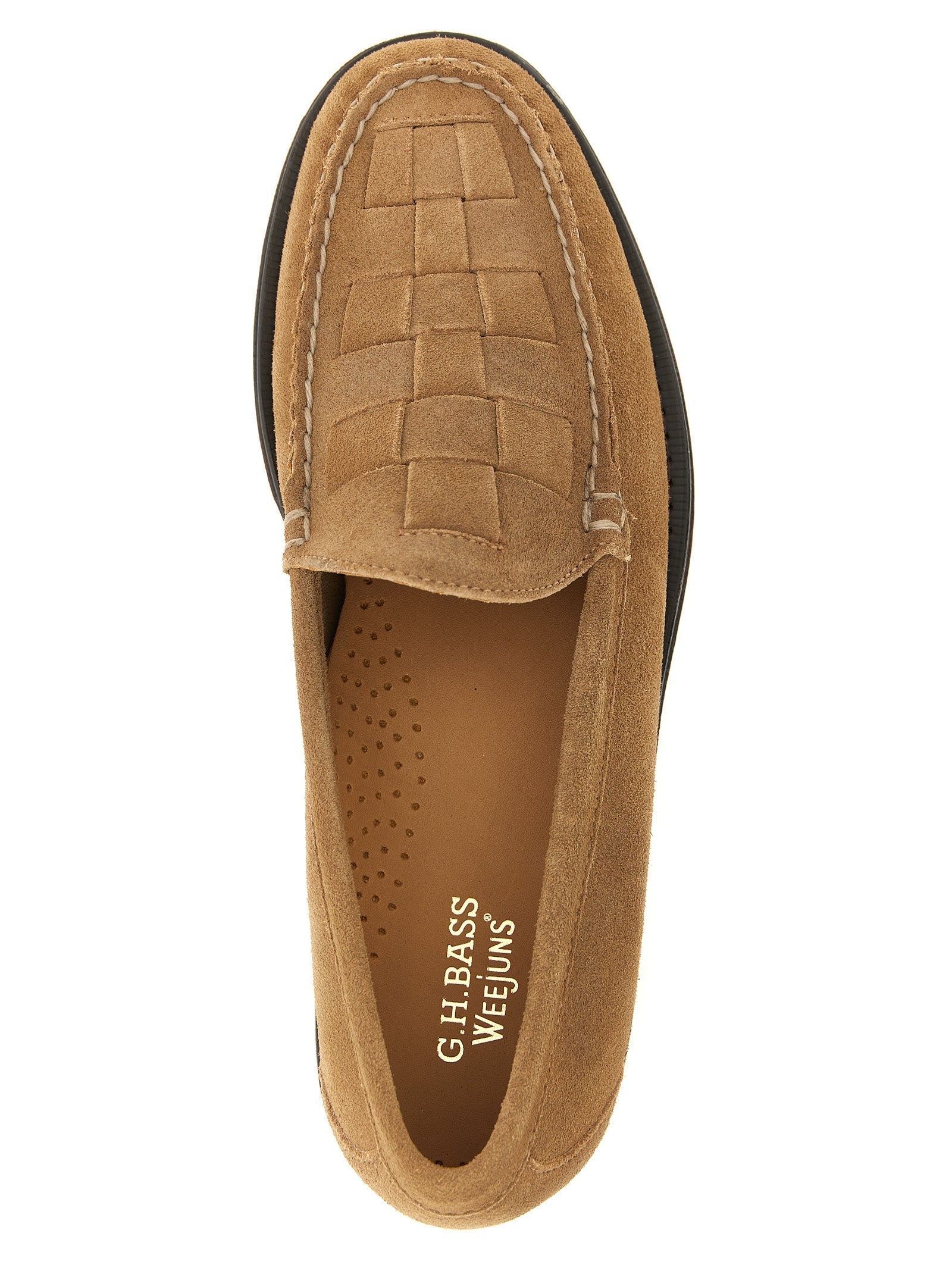 G.H. BASS Beige Cowhide Slip-On Loafers