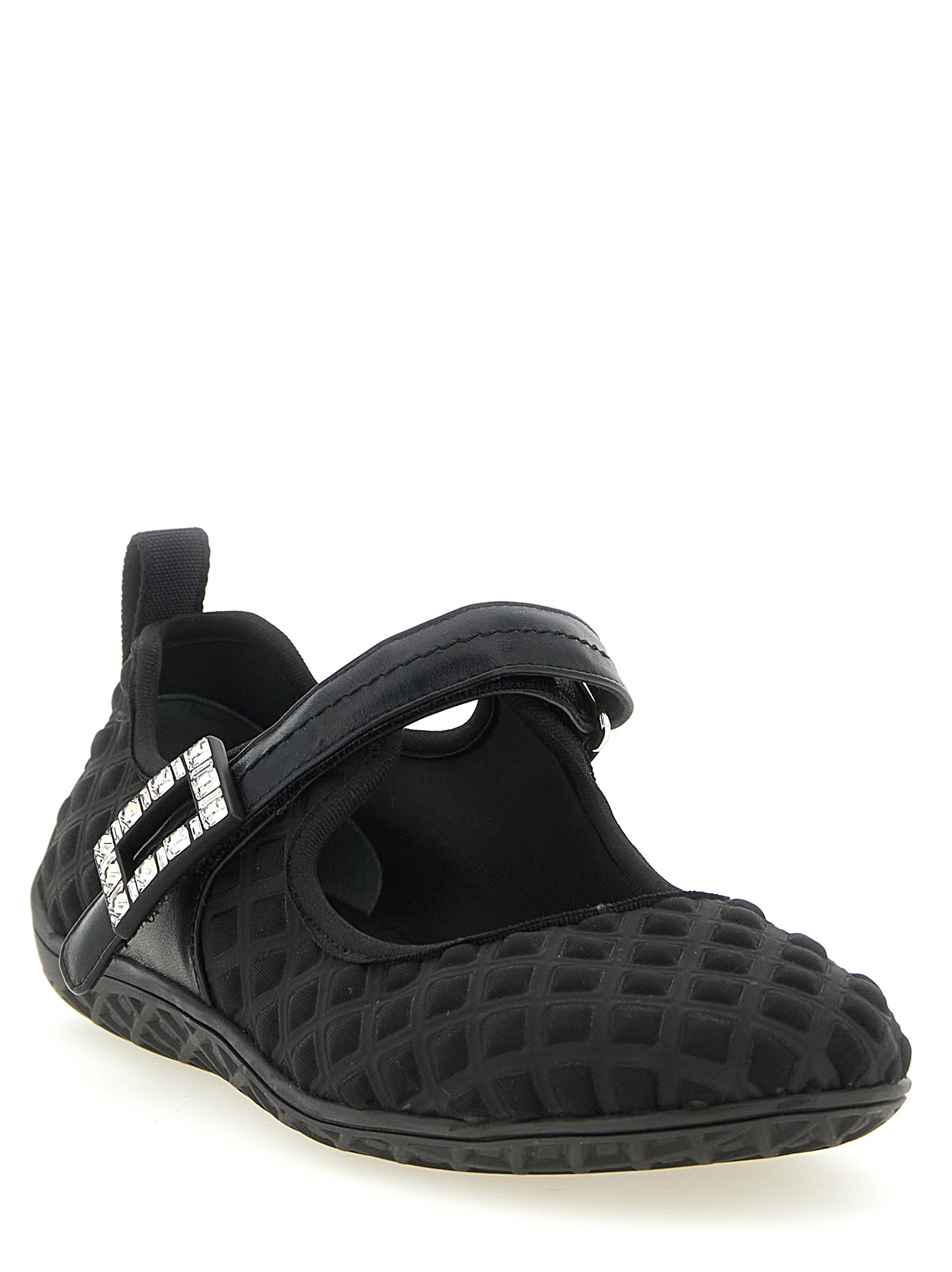 Roger Vivier Black Polyamide Ballet Flats