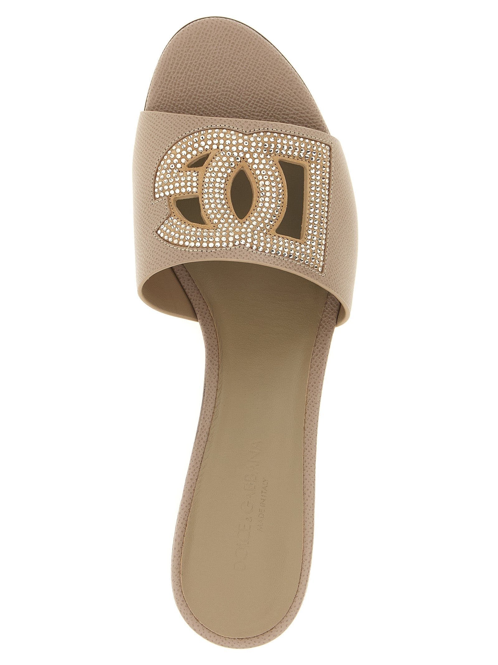 Dolce & Gabbana Gray Calfskin Mules
