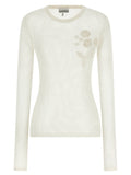 Ganni White Organic Cotton Cardigan