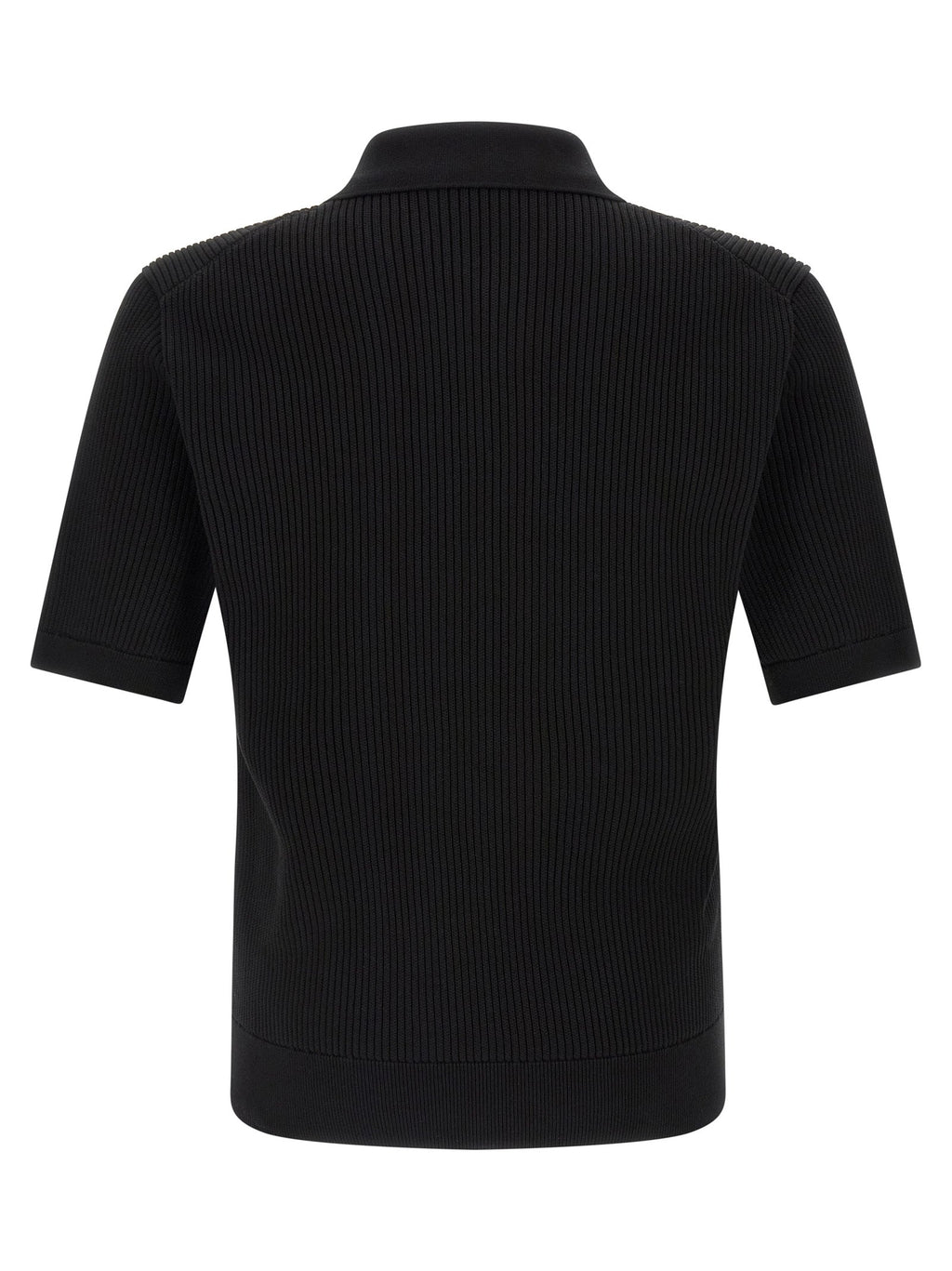 Dolce & Gabbana Black Cotton Polo Shirt