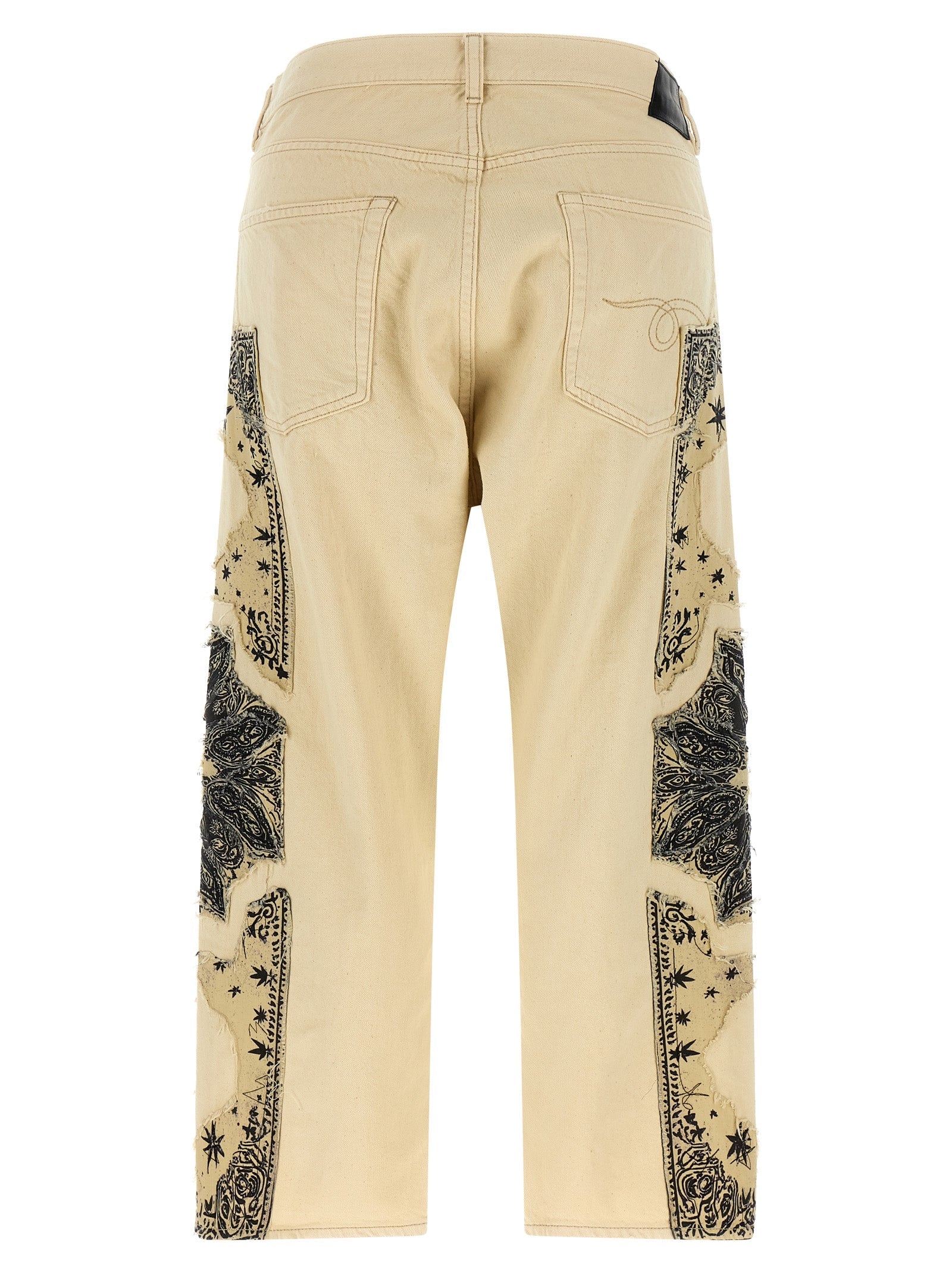 R13 Beige Cotton Straight-Leg Jeans R13