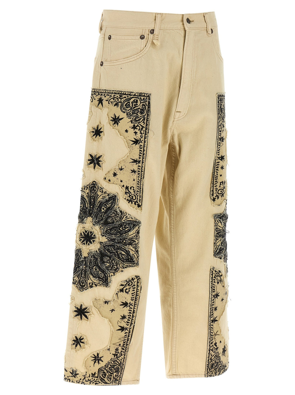 R13 Beige Cotton Straight-Leg Jeans R13