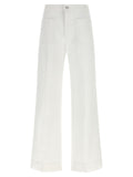 Victoria Beckham White Cotton Flared Jeans Victoria Beckham