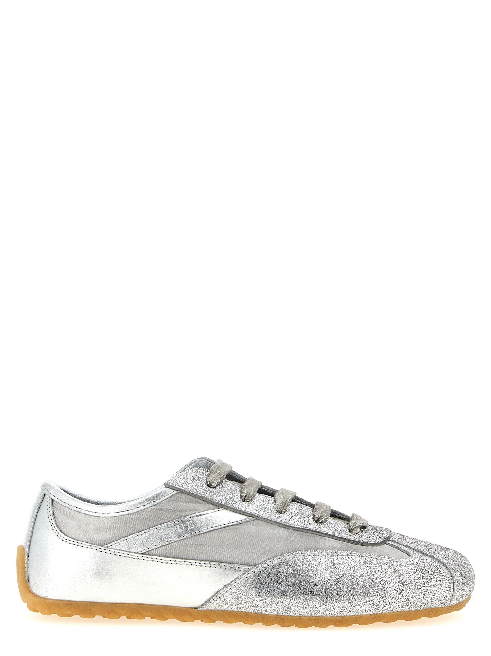 Alexander McQueen Silver Leather Athletic Sneakers Alexander McQueen
