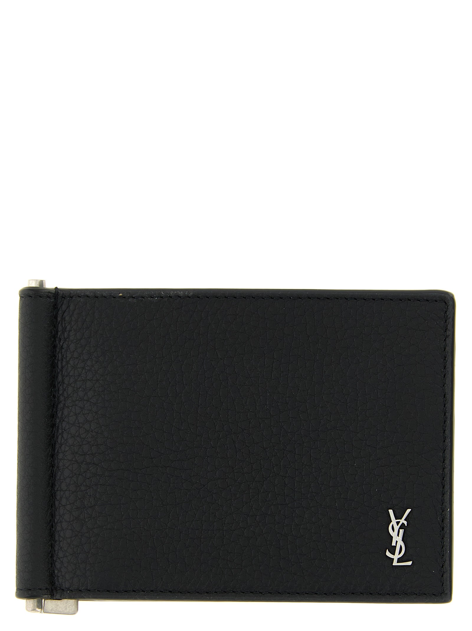 Saint Laurent Black Calfskin Money Clip Saint Laurent