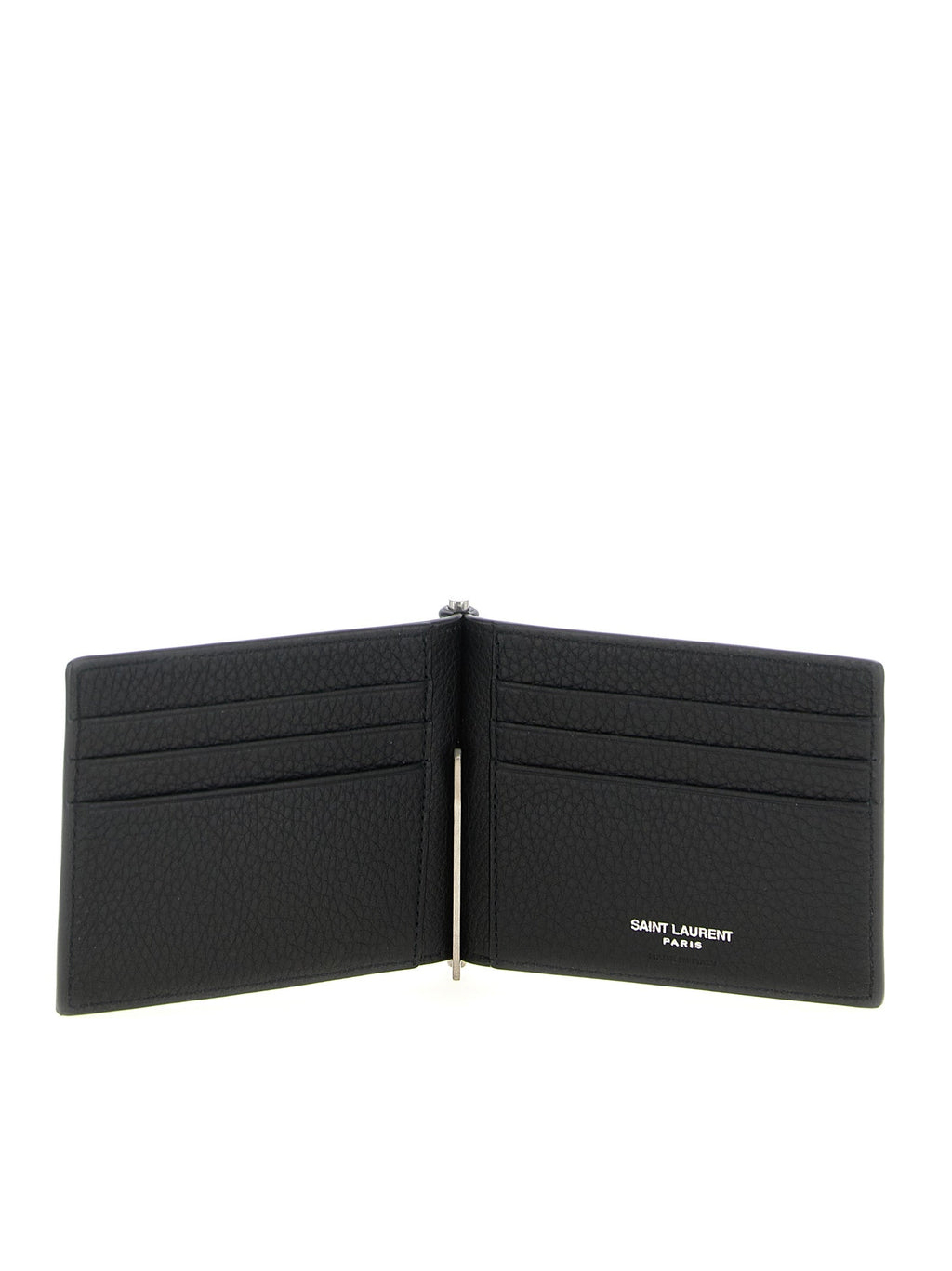 Saint Laurent Black Calfskin Money Clip Saint Laurent