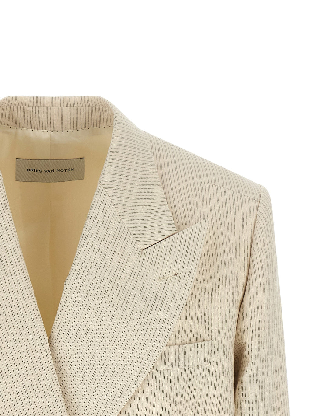 Dries Van Noten Beige Cotton Blazer Dries Van Noten