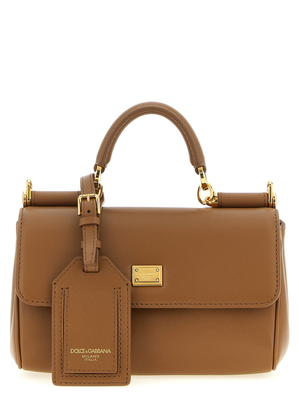 Dolce & Gabbana Brown Calfskin Handbag Dolce & Gabbana
