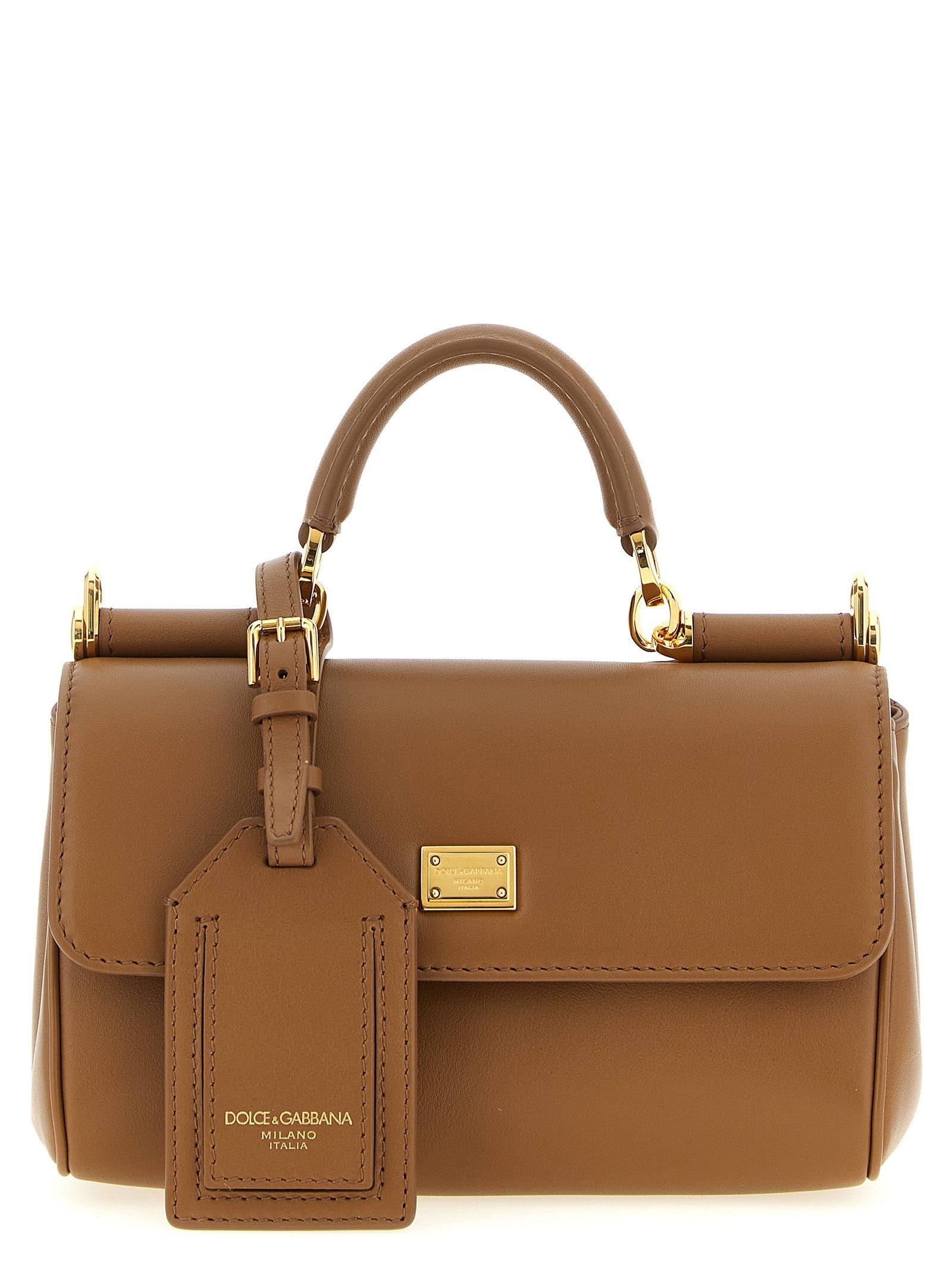 Dolce & Gabbana Brown Calfskin Handbag Dolce & Gabbana
