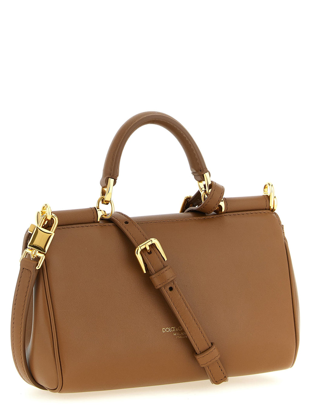 Dolce & Gabbana Brown Calfskin Handbag Dolce & Gabbana