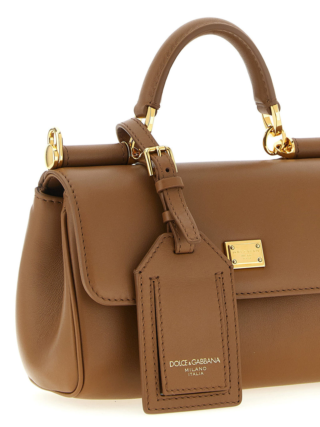 Dolce & Gabbana Brown Calfskin Handbag Dolce & Gabbana