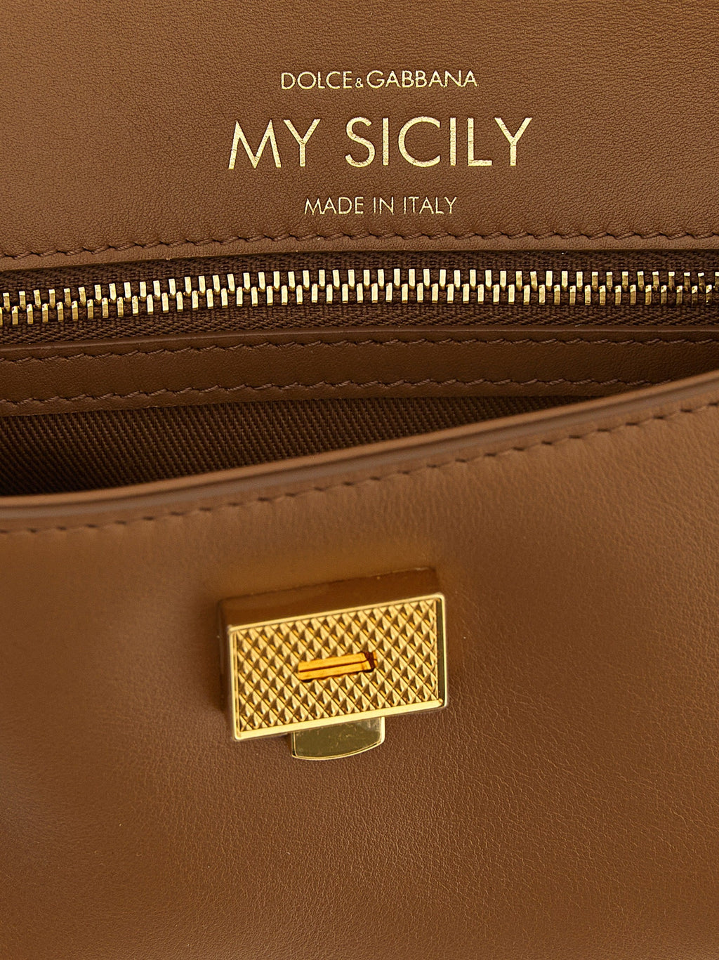 Dolce & Gabbana Brown Calfskin Handbag Dolce & Gabbana