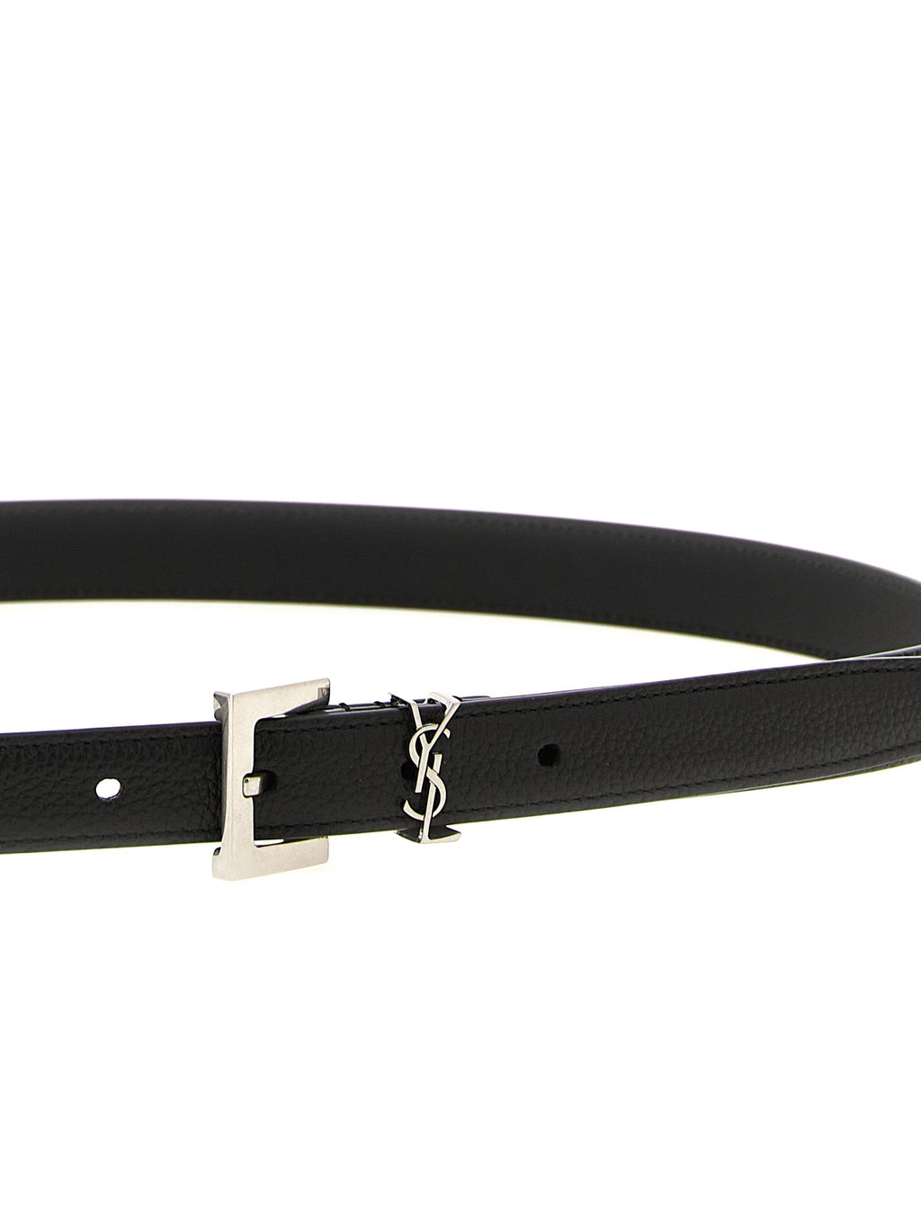 Saint Laurent Black Calfskin Regular Belt Saint Laurent