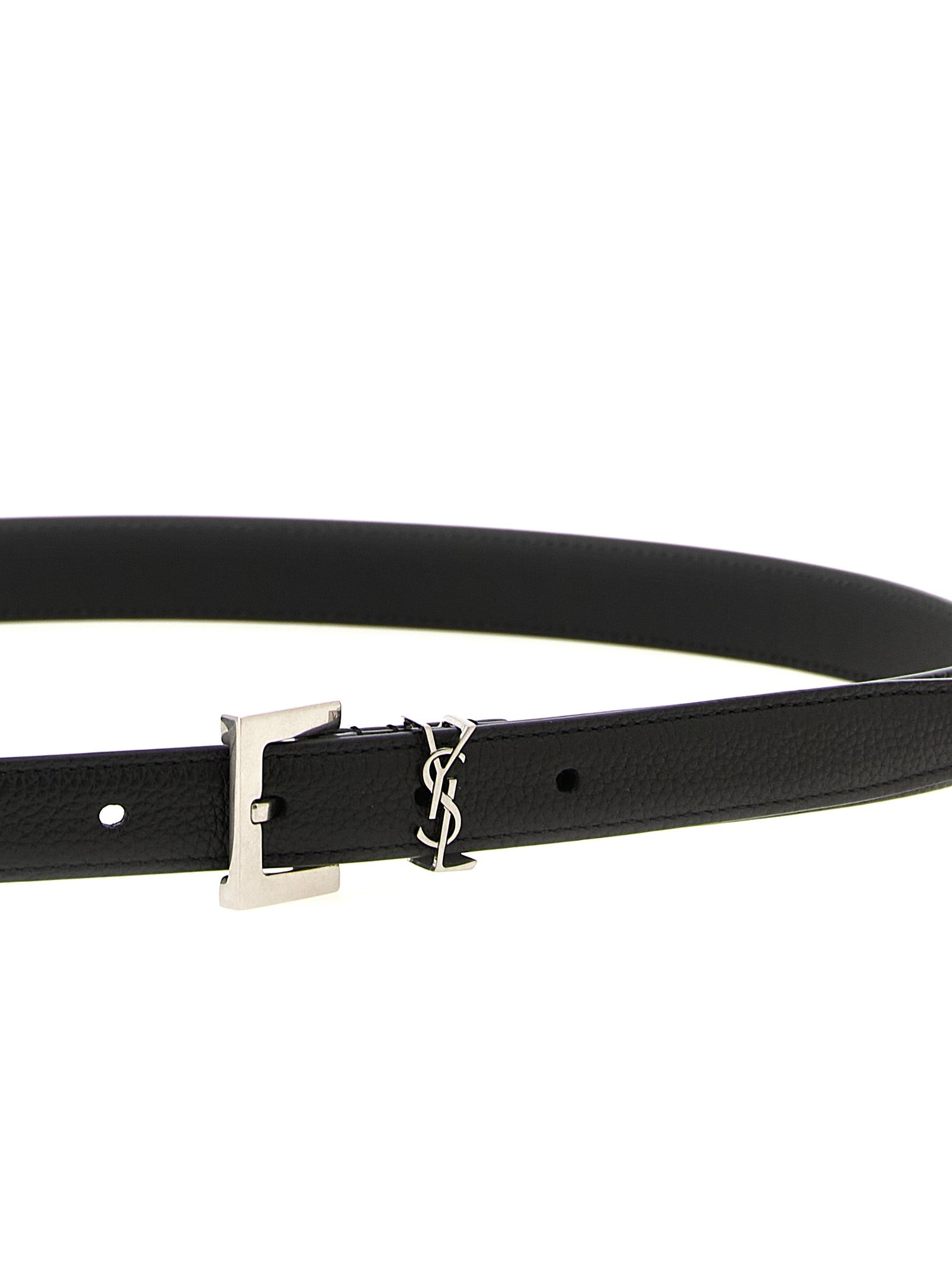 Saint Laurent Black Calfskin Regular Belt Saint Laurent
