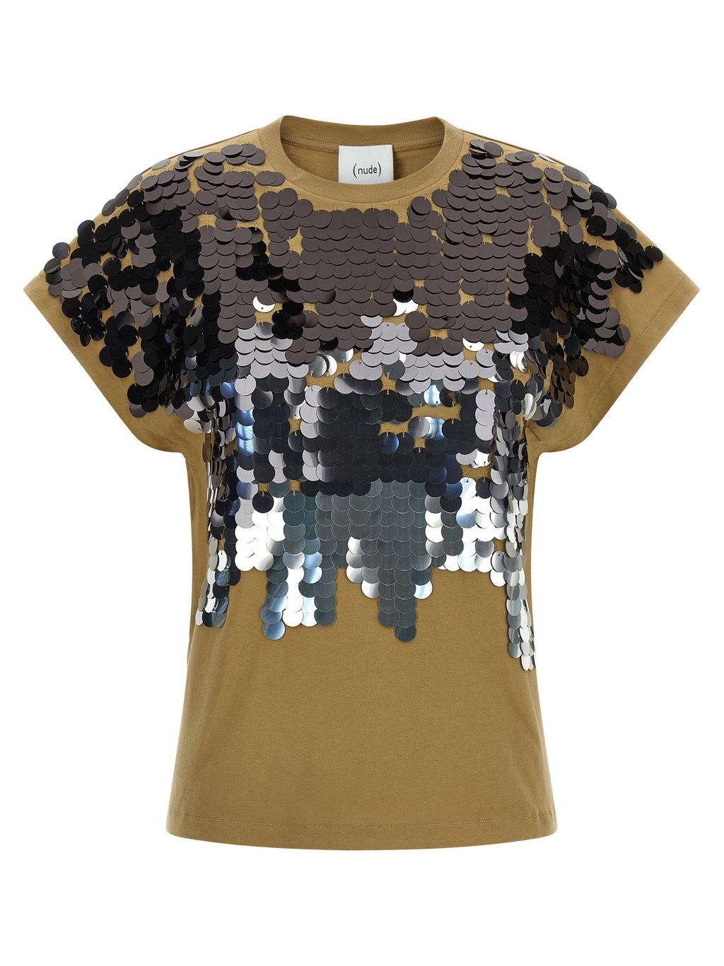 NUDE Brown Cotton T-Shirt