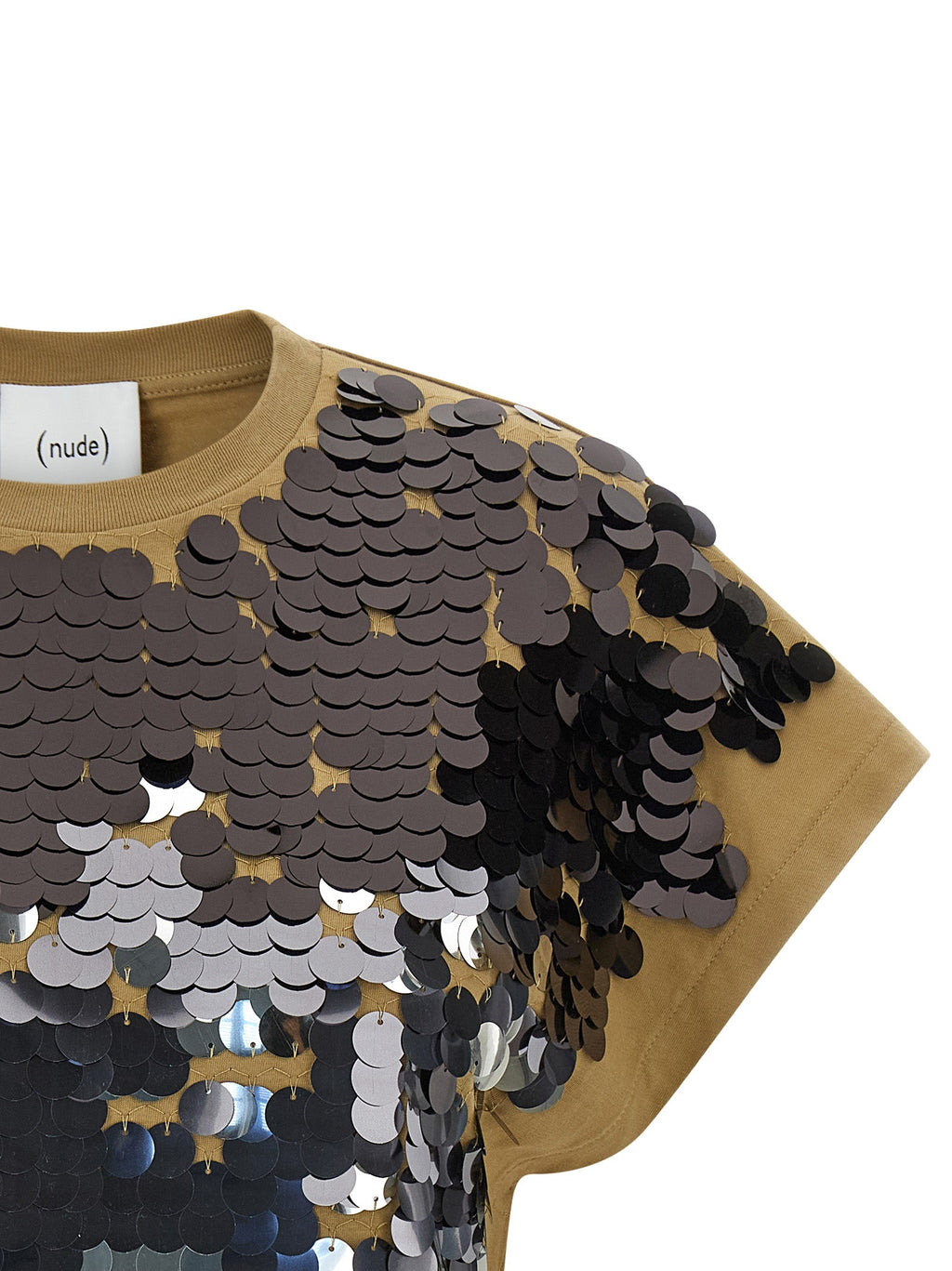 NUDE Brown Cotton T-Shirt