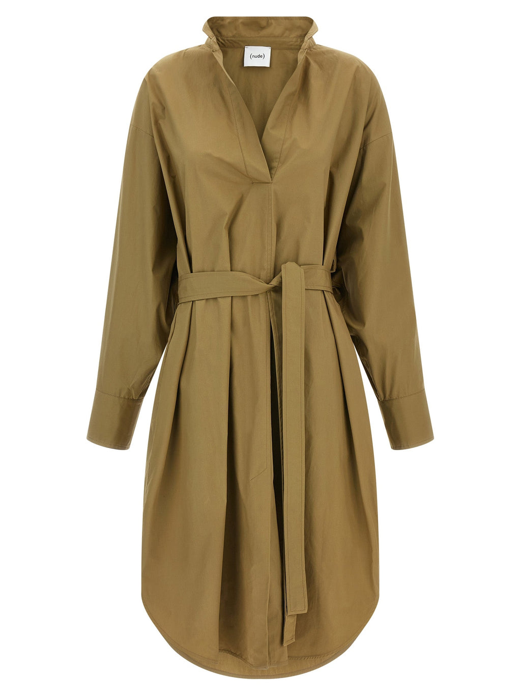NUDE Brown Cotton Midi Dress NUDE