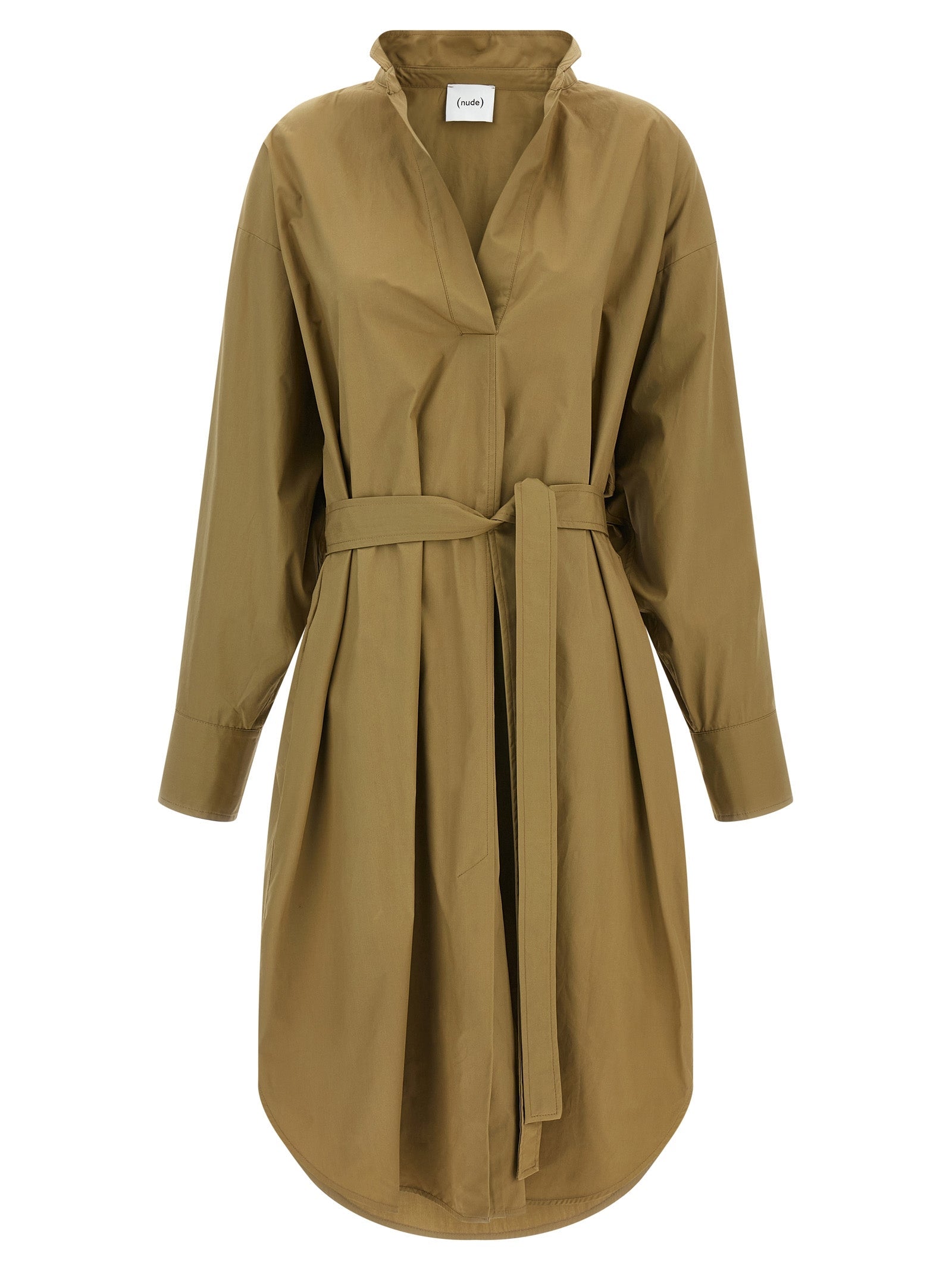 NUDE Brown Cotton Midi Dress NUDE