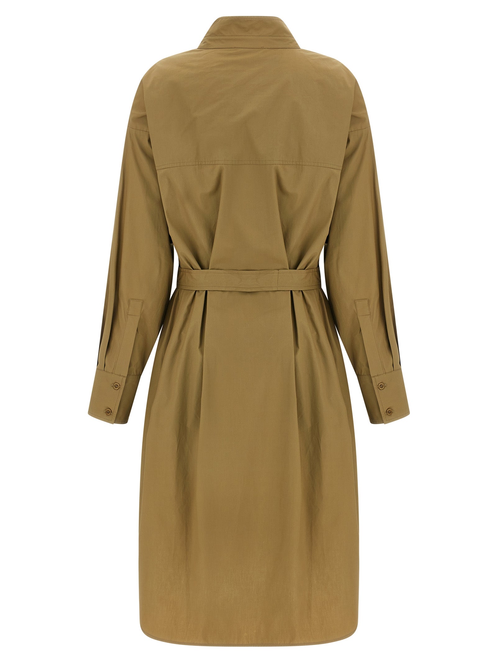 NUDE Brown Cotton Midi Dress NUDE