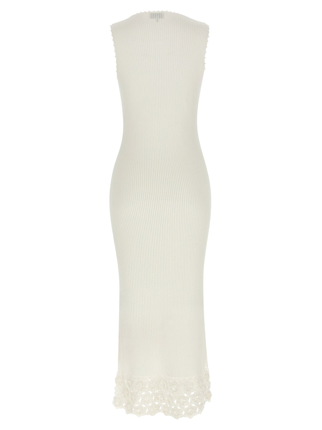 Ganni White Organic Cotton Long Dress Ganni