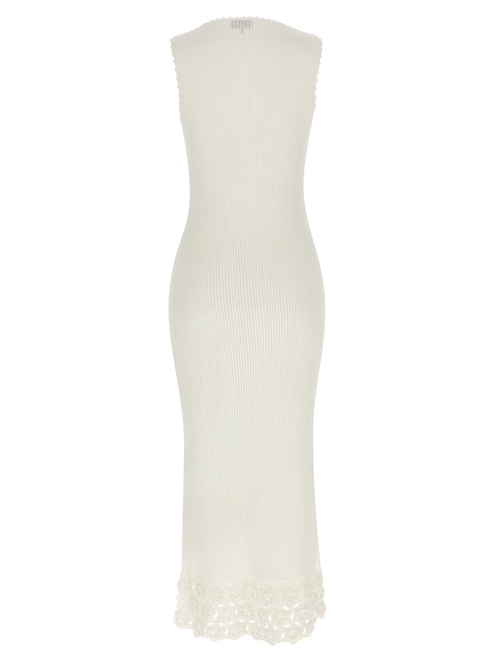 Ganni White Organic Cotton Long Dress Ganni