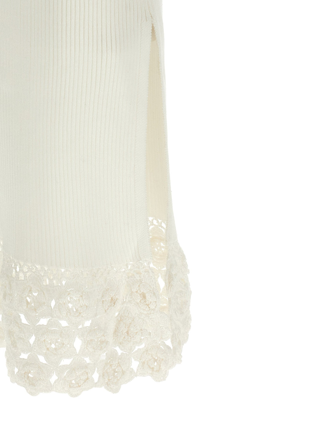 Ganni White Organic Cotton Long Dress Ganni