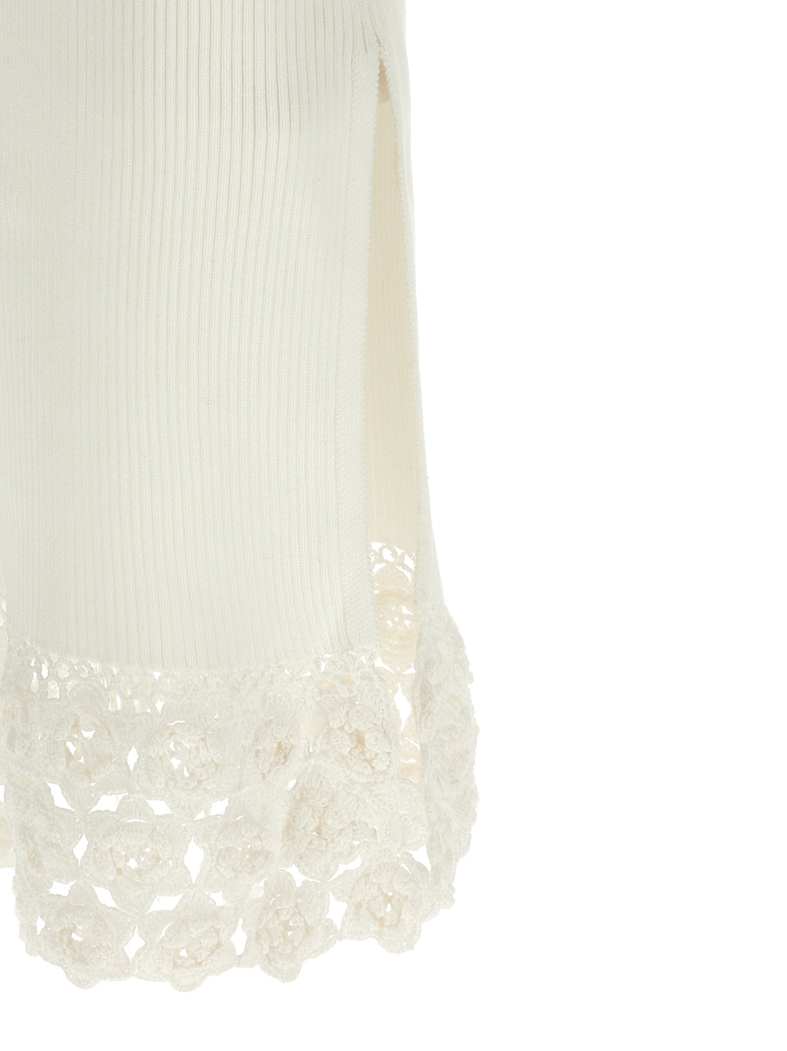 Ganni White Organic Cotton Long Dress Ganni