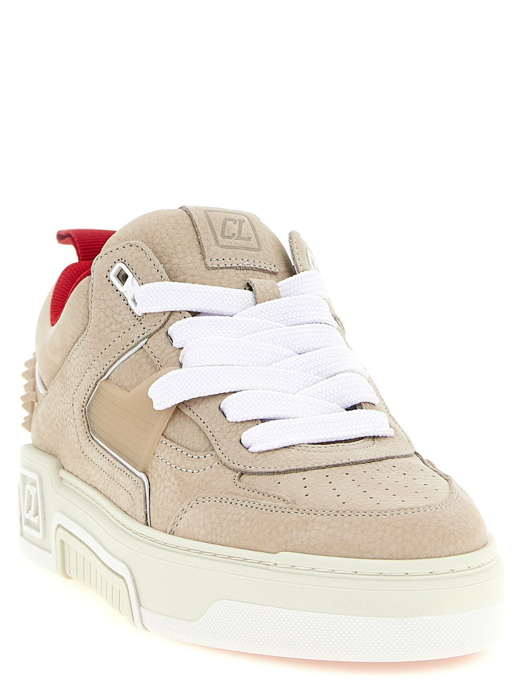 Christian Louboutin Beige Calfskin Athletic Sneakers Christian Louboutin