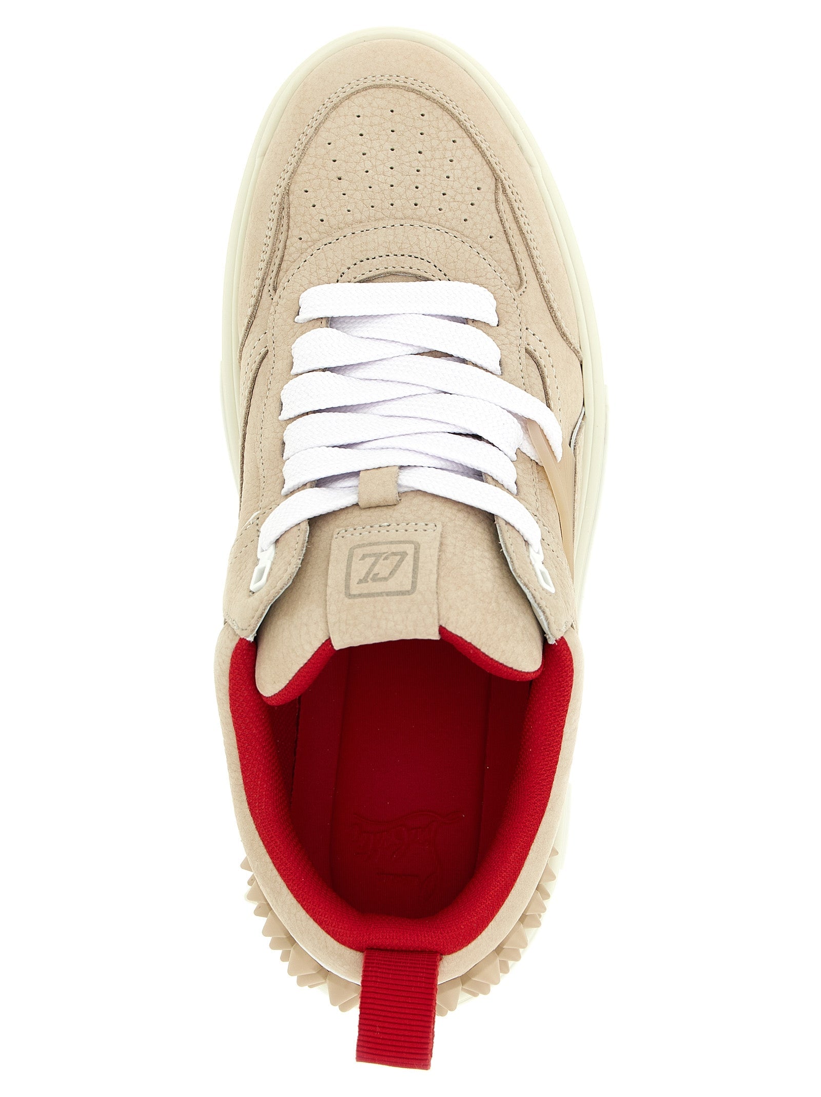 Christian Louboutin Beige Calfskin Athletic Sneakers Christian Louboutin