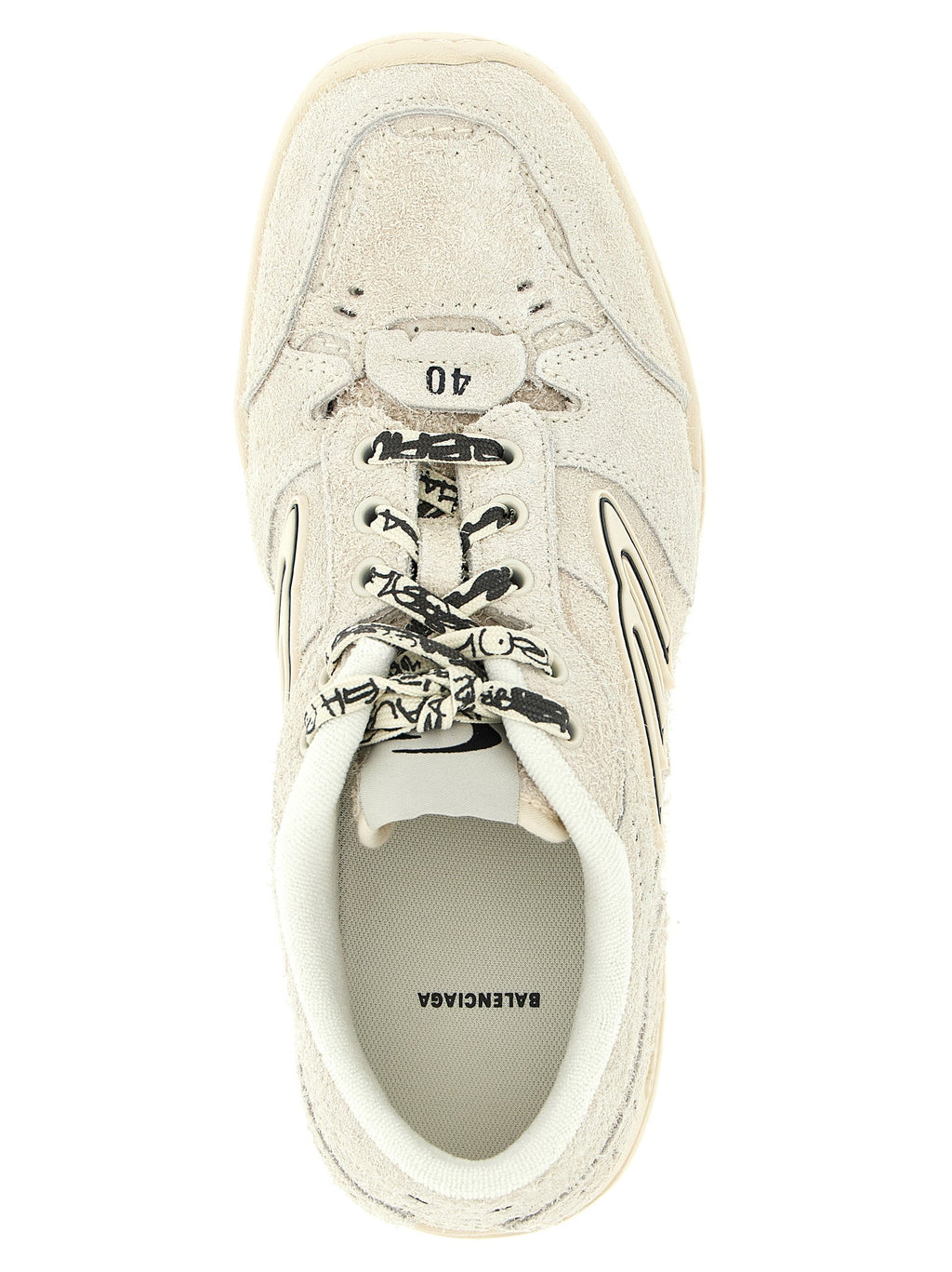 Balenciaga Beige Bovine Leather Platform Sneakers Balenciaga