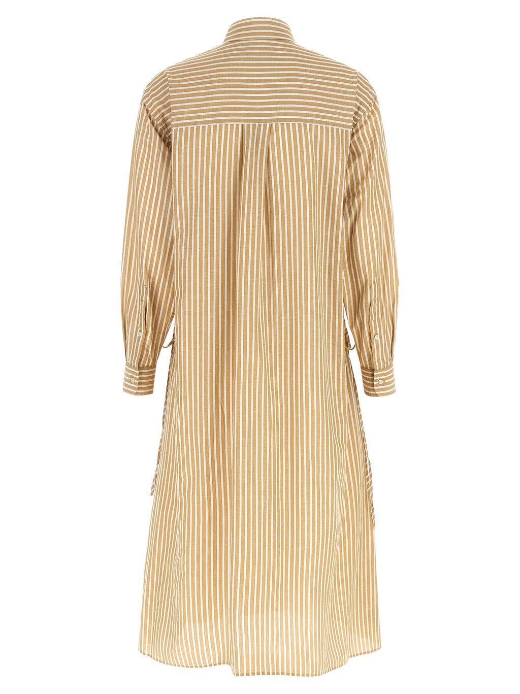 Polo Ralph Lauren Beige Cotton Midi Dress Polo Ralph Lauren