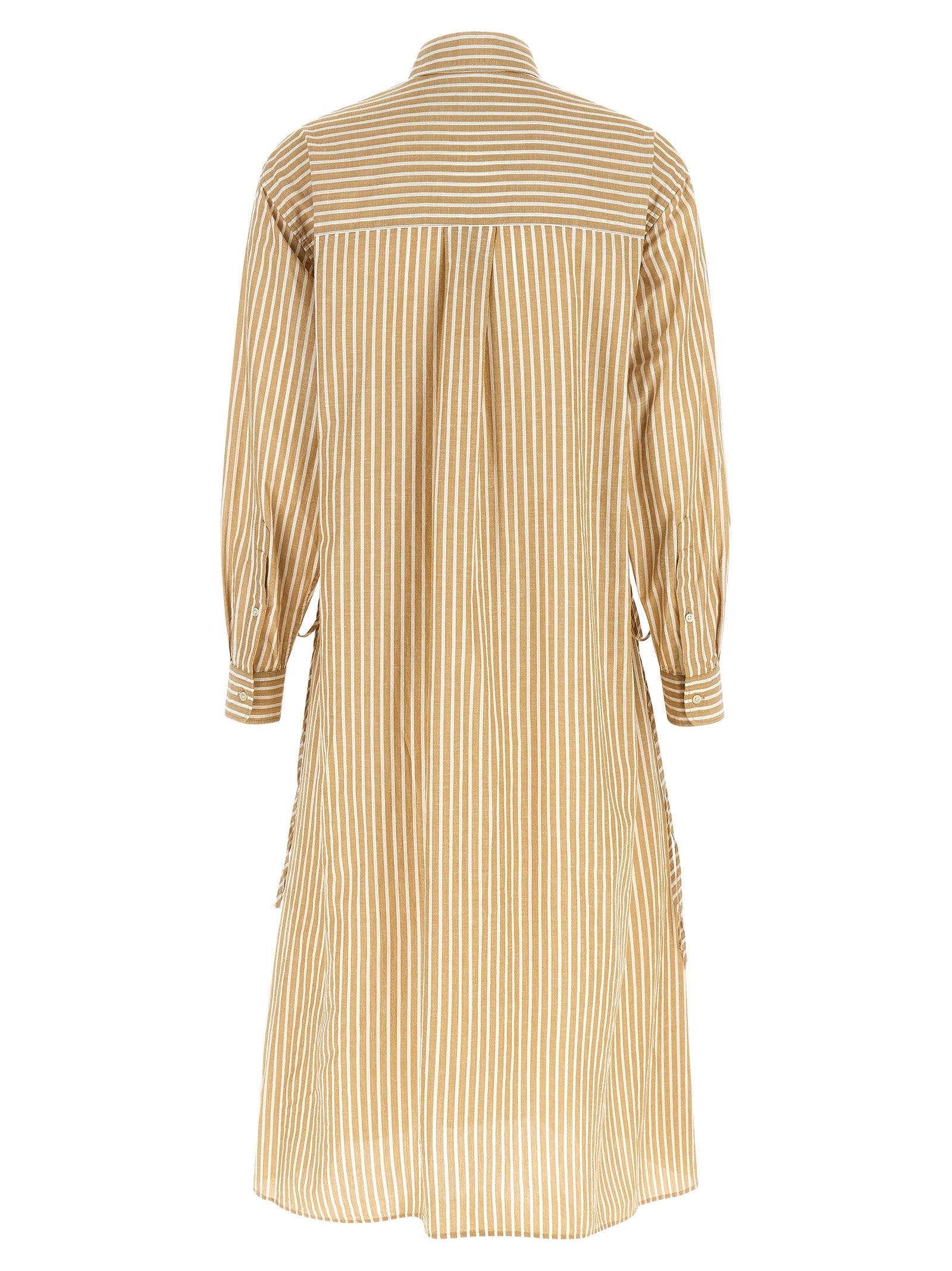 Polo Ralph Lauren Beige Cotton Midi Dress Polo Ralph Lauren