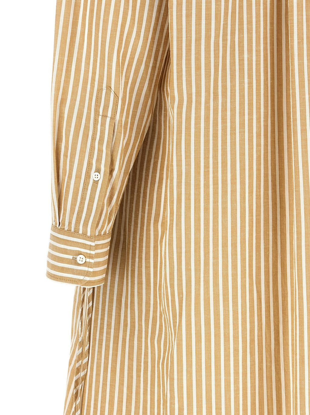 Polo Ralph Lauren Beige Cotton Midi Dress Polo Ralph Lauren