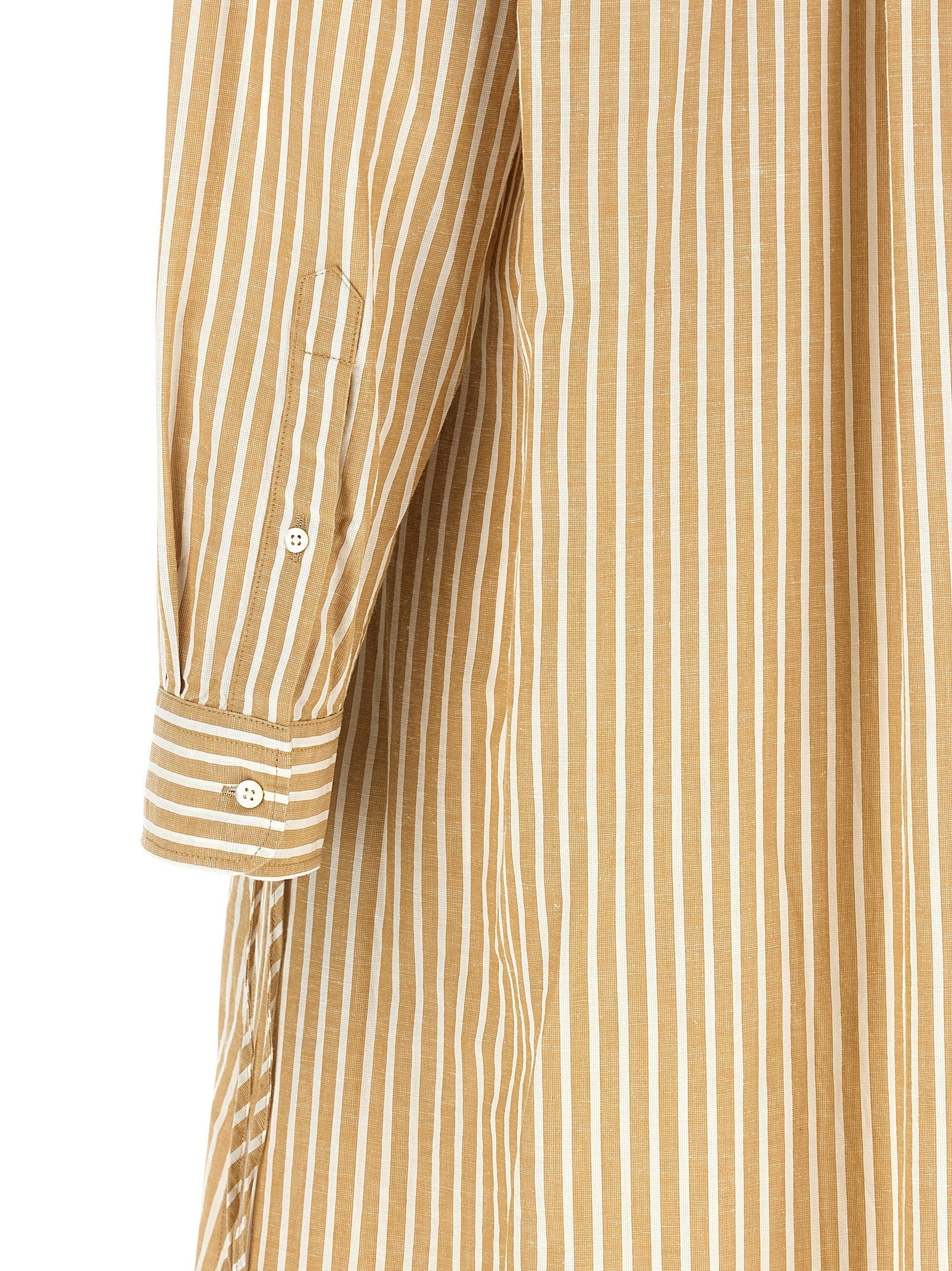 Polo Ralph Lauren Beige Cotton Midi Dress Polo Ralph Lauren